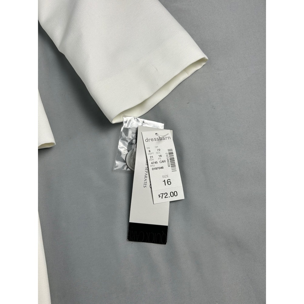 Jones Studio Separates Womens White 2 Piece Skirt Suit Blazer Set Size 16 NEW - Picture 3 of 16